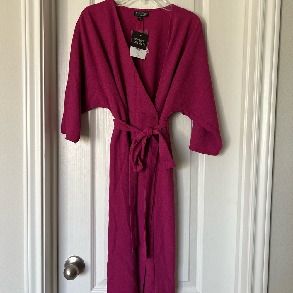 NWT top shop maternity fuchsia wrap dress